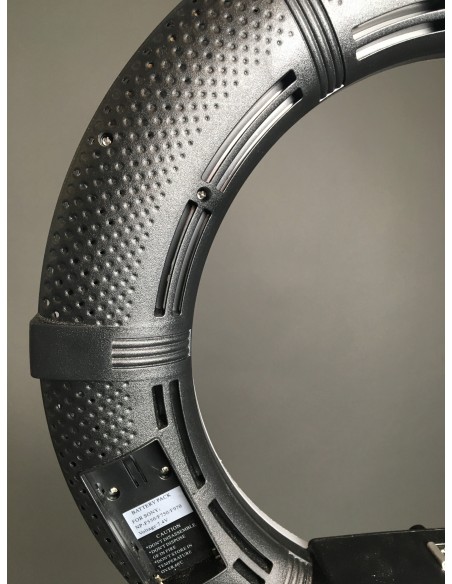 3200-5500 Kelvin : Sort bagpanel ( Yidoblo LED Ring Light 96 watt ) LCD display & Fjerbetjening