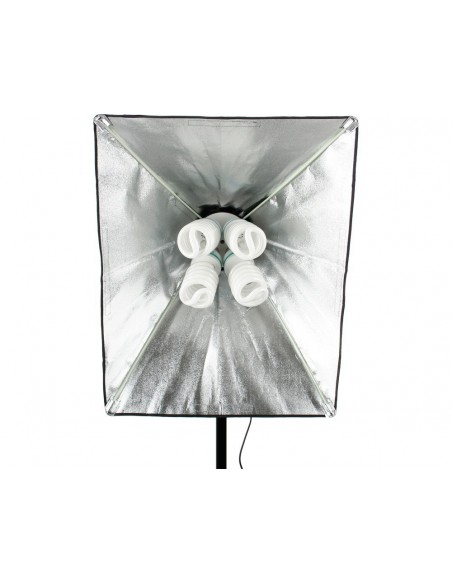 3 x SLH5 Komplet Begynder pakke X-Large - Videolys m stativ 280cm, lampehoved, softboks 15 x 125watt lavenergi pærer 2