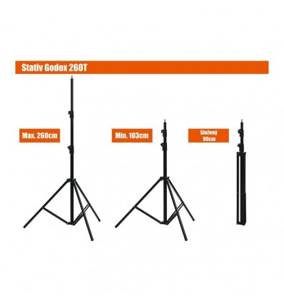 Godox 260T Lampestativ - 280cm