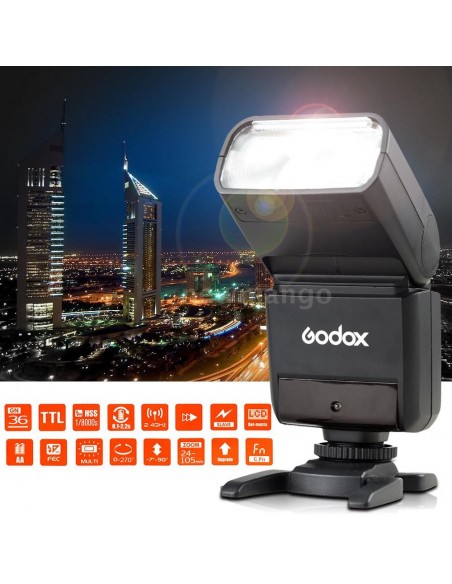 Godox TT350S - Kompakt TTL flash til Canon, Nikon og Sony Alpha kameraer 4
