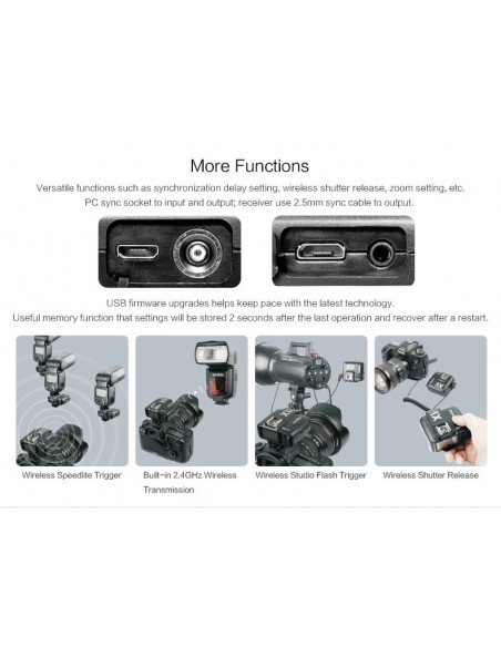 Godox X1 2.4 Ghz Trigger til Canon, Nikon, Sony, Olympus, Panasonic og Fuji 7